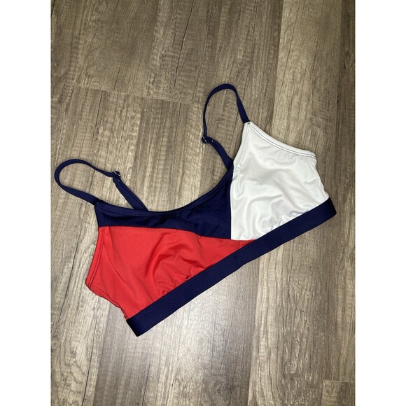 Kona Sol™ Women's Colorblock Red White Blue Bralette Bikini Top Size M - Picture 4 of 6